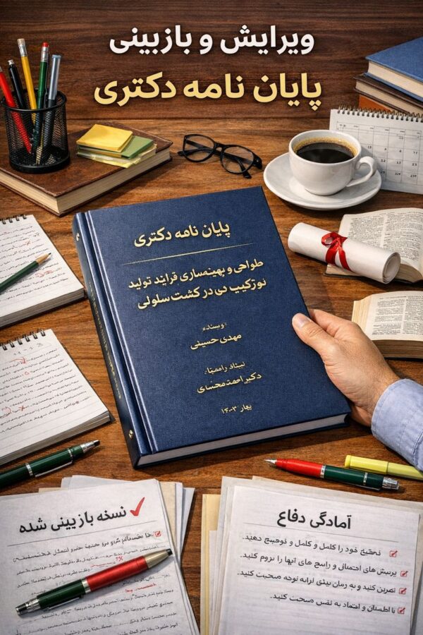 ویرایش و بازبینی پایان نامه دکتری