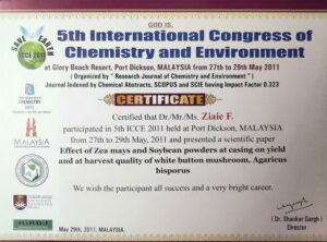 سخنرانی (2) در کنفرانس بین المللی شیمی و محیط زیست-مالزی-2011