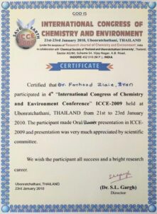 سخنرانی در کنفرانس بین المللی شیمی و محیط زیست-تایلند-2009